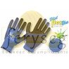 Guantes Nylon texturado recubiertos en Poliuretano FácilFlex Blue