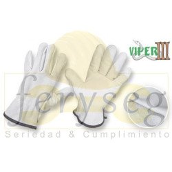 Guantes de vaqueta y carnaza - “Viper III”