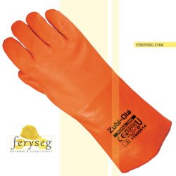 Guantes PVC-Utilflex Neón Semicorrugados. “Thermal Long”